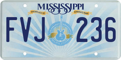MS license plate FVJ236