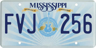 MS license plate FVJ256