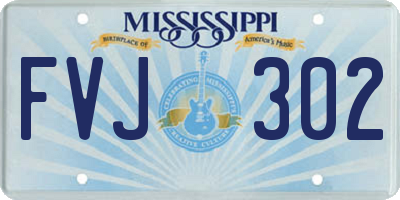 MS license plate FVJ302