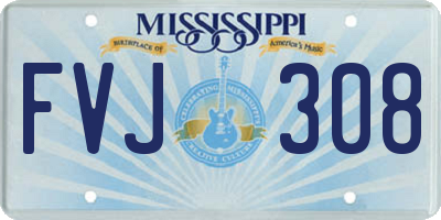 MS license plate FVJ308