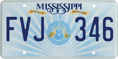 MS license plate FVJ346
