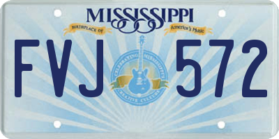 MS license plate FVJ572