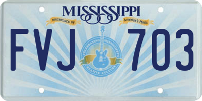 MS license plate FVJ703