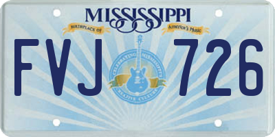 MS license plate FVJ726