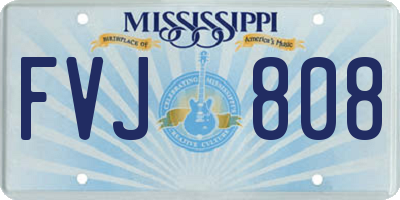 MS license plate FVJ808