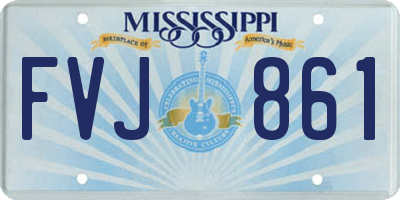 MS license plate FVJ861