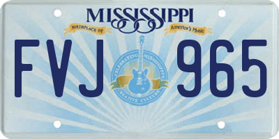 MS license plate FVJ965