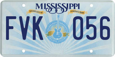 MS license plate FVK056
