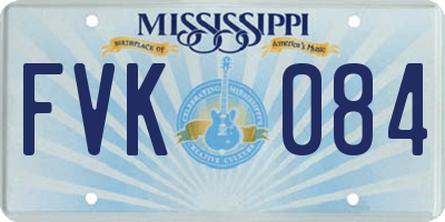 MS license plate FVK084