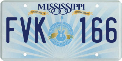 MS license plate FVK166
