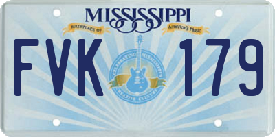 MS license plate FVK179