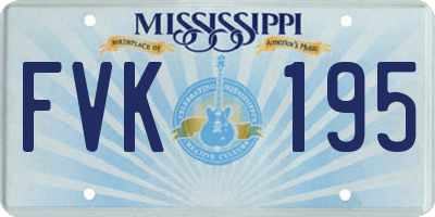 MS license plate FVK195