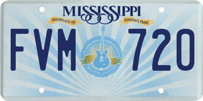 MS license plate FVM720