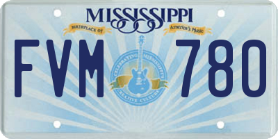 MS license plate FVM780