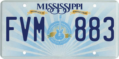 MS license plate FVM883