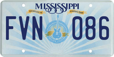 MS license plate FVN086