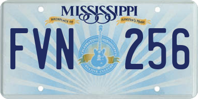 MS license plate FVN256
