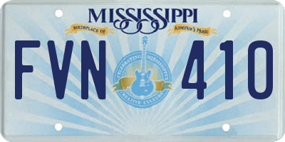 MS license plate FVN410
