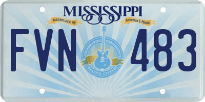 MS license plate FVN483