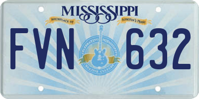 MS license plate FVN632