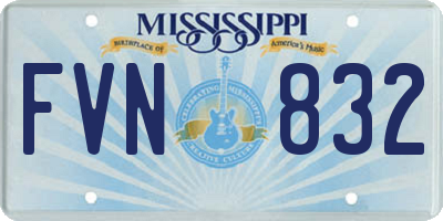 MS license plate FVN832