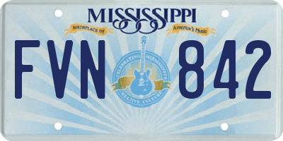 MS license plate FVN842