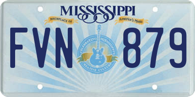 MS license plate FVN879