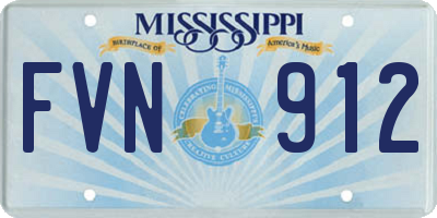 MS license plate FVN912