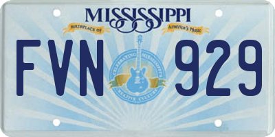 MS license plate FVN929