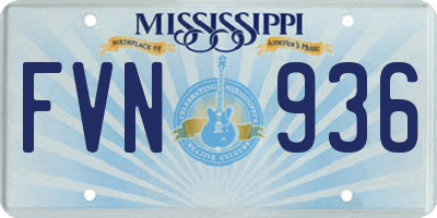 MS license plate FVN936