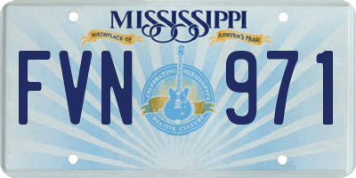 MS license plate FVN971