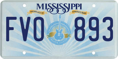 MS license plate FVO893