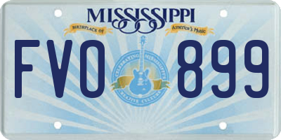 MS license plate FVO899