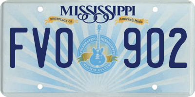MS license plate FVO902