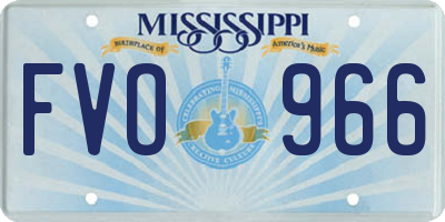 MS license plate FVO966