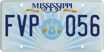 MS license plate FVP056