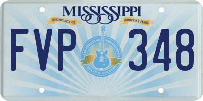 MS license plate FVP348