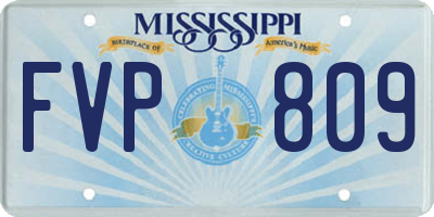 MS license plate FVP809