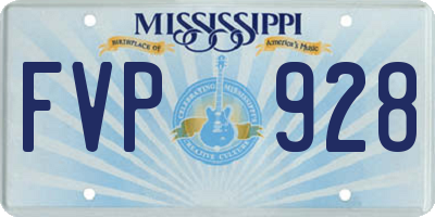 MS license plate FVP928