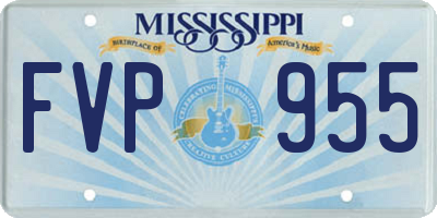 MS license plate FVP955