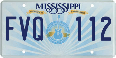 MS license plate FVQ112