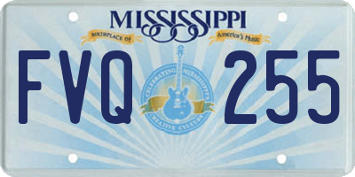 MS license plate FVQ255
