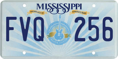 MS license plate FVQ256