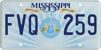 MS license plate FVQ259