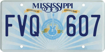 MS license plate FVQ607