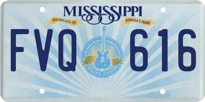 MS license plate FVQ616