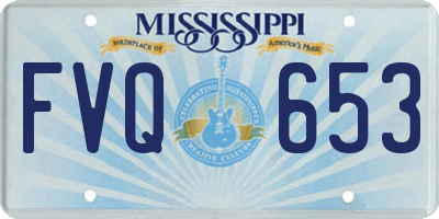 MS license plate FVQ653