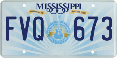 MS license plate FVQ673
