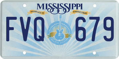 MS license plate FVQ679