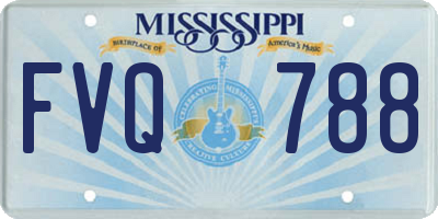 MS license plate FVQ788